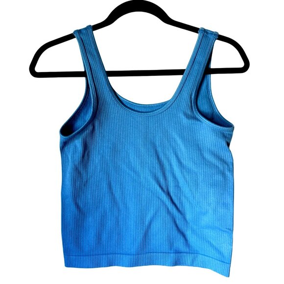 Ribbed Blue Tank Top By A New Day - Large Size - Womens Sleeveless Design For Ev - Picture 2 of 5